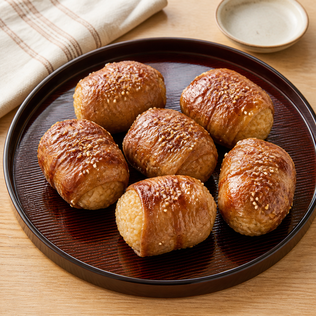 EPAO248で作る「しょうが香る肉巻きおにぎり」の完成料理