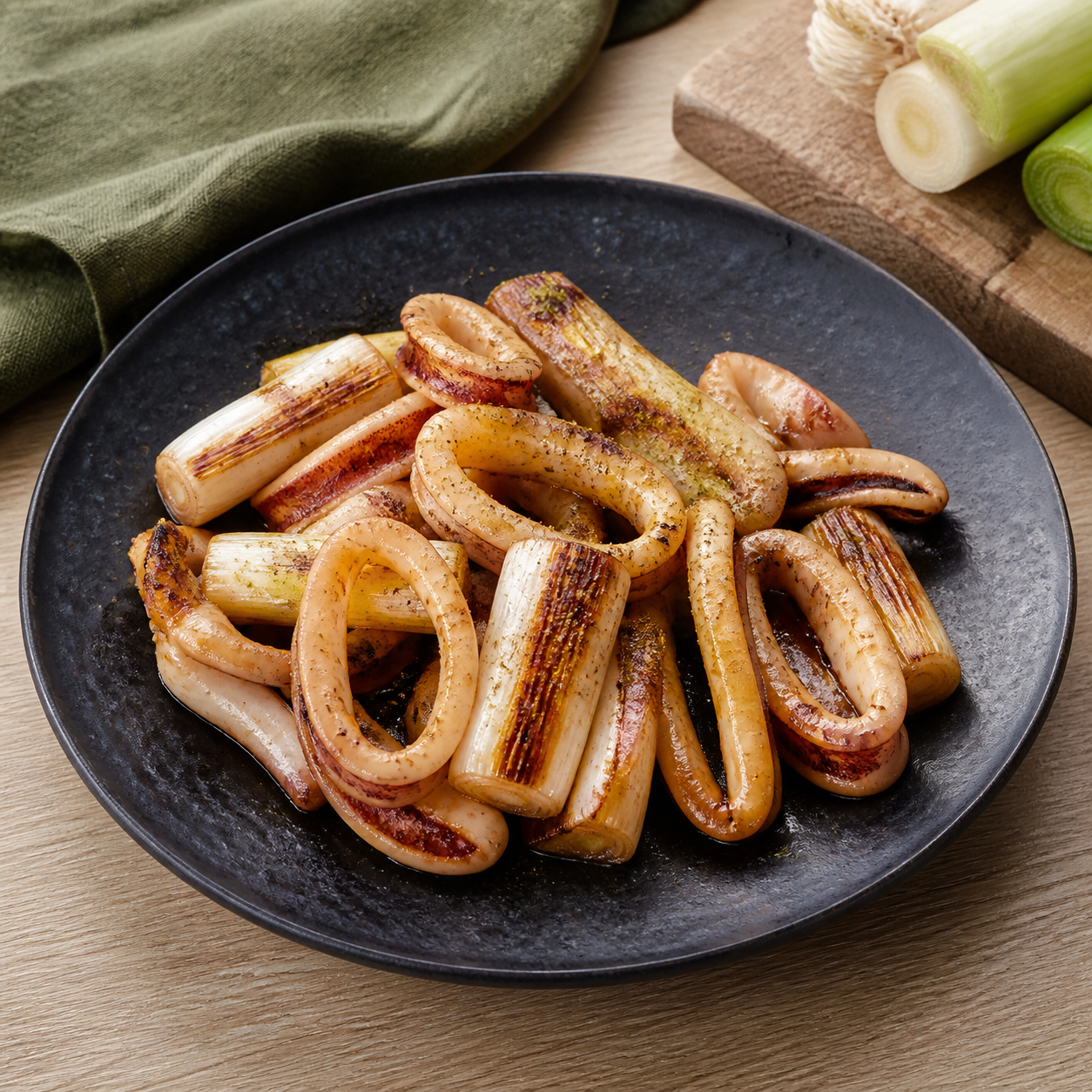 EPAO248で作る「いかと長ねぎの山椒焼き」の完成料理
