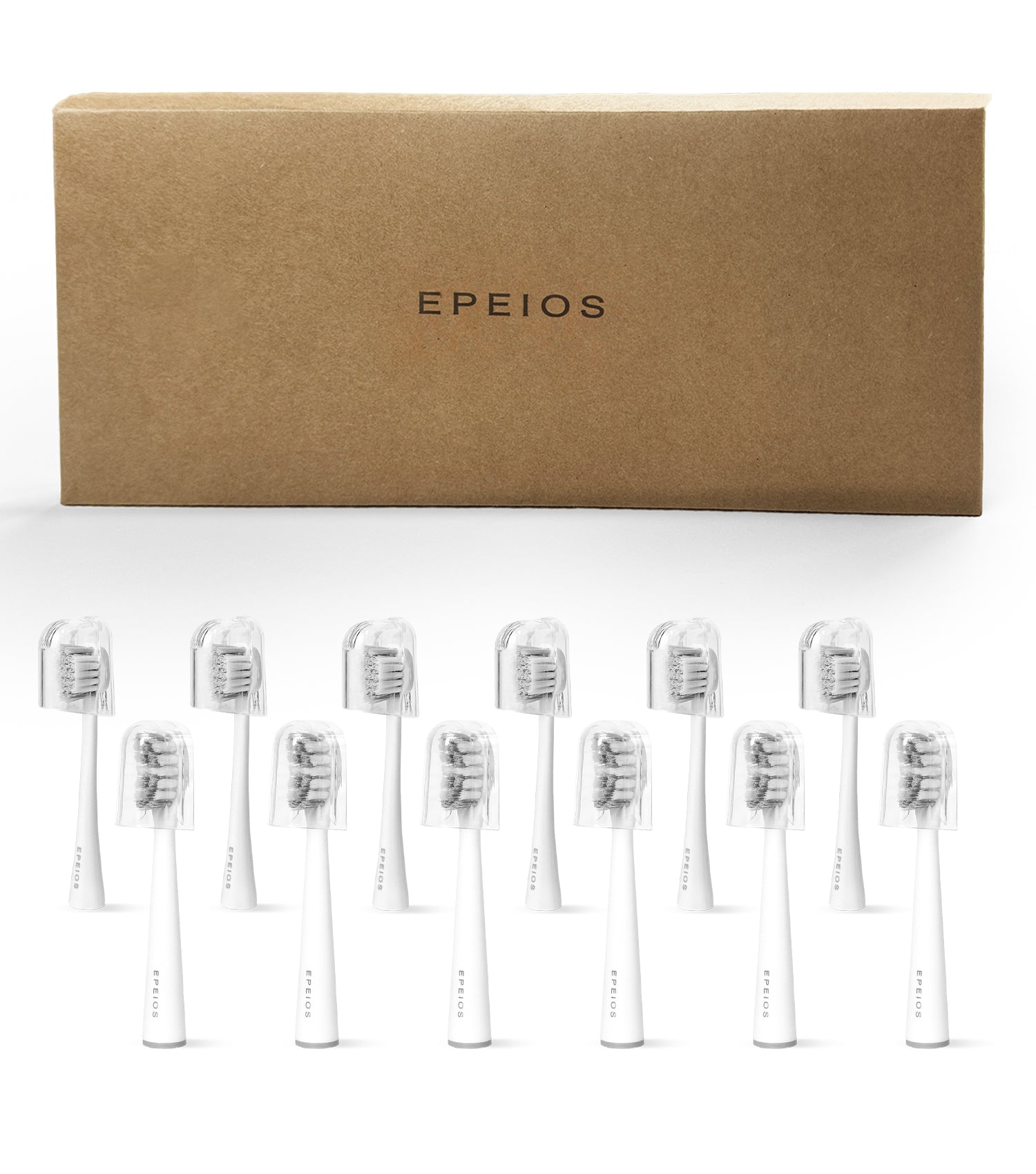 12 replacement brushes for electric toothbrushes (6 regular and 6 compact sizes each) - Replacement brushes for "OKare! ET003", "OKare! PRO", and "OKare! GO"