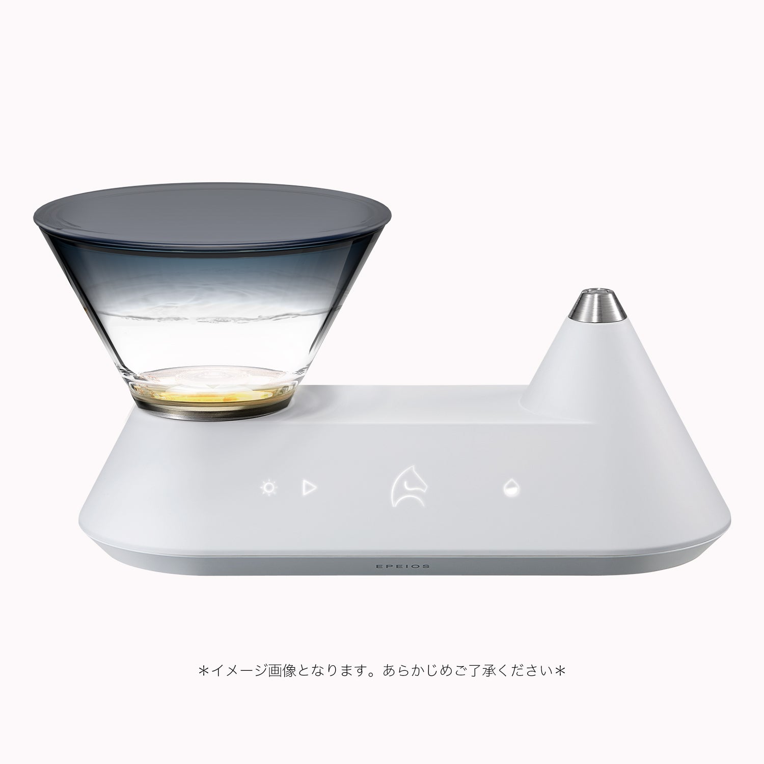 スマート加湿器 Heal|ガラスタンク(グラデーションブラック)