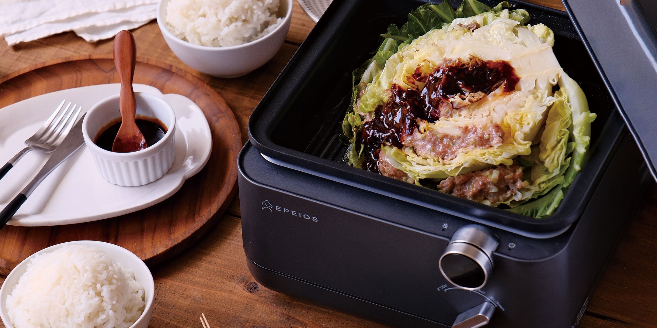 半玉ぺろり！蒸しキャベツの回鍋肉風のレシピ写真