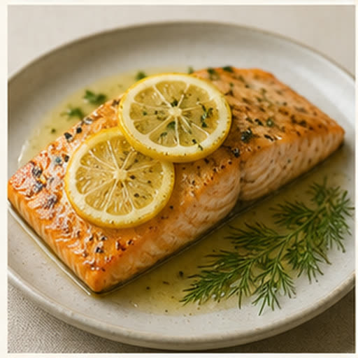 サーモンのレモンバター焼きの料理写真