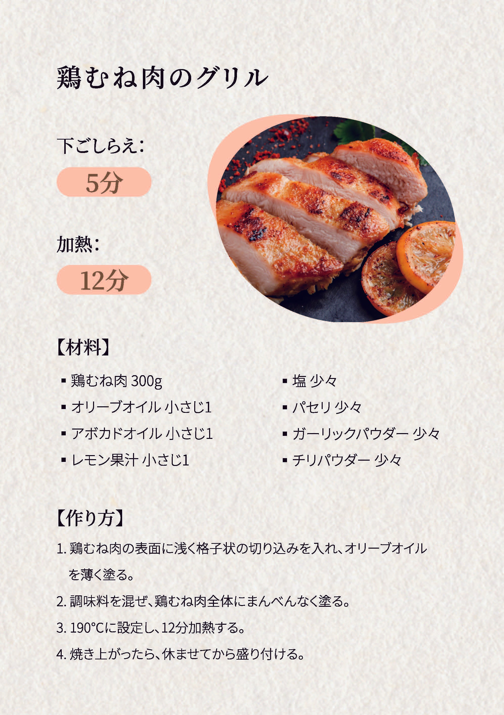 エアフライヤーのレシピ